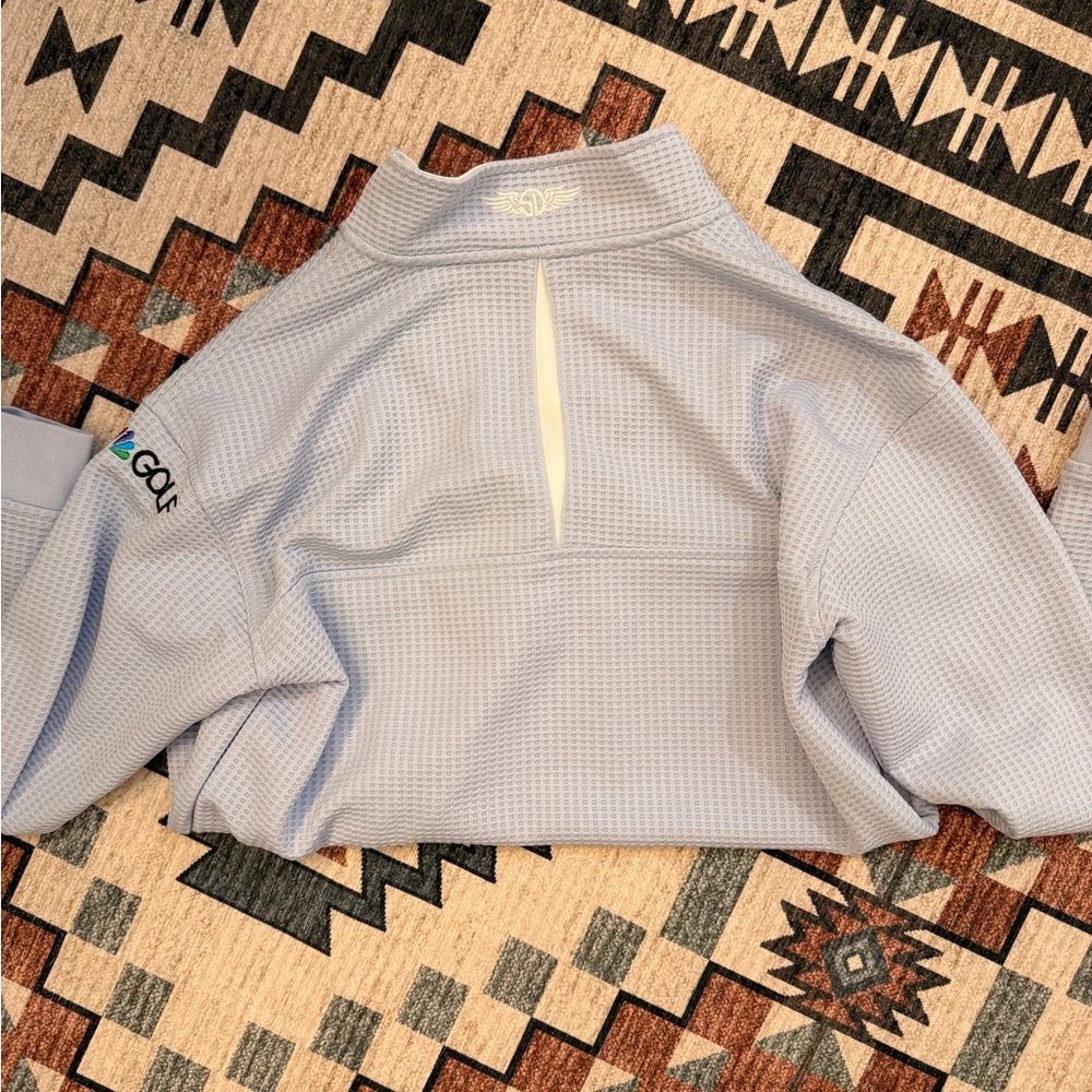 Light Blue Quarter-Zip Waffle Knit - Picture 5 of 5